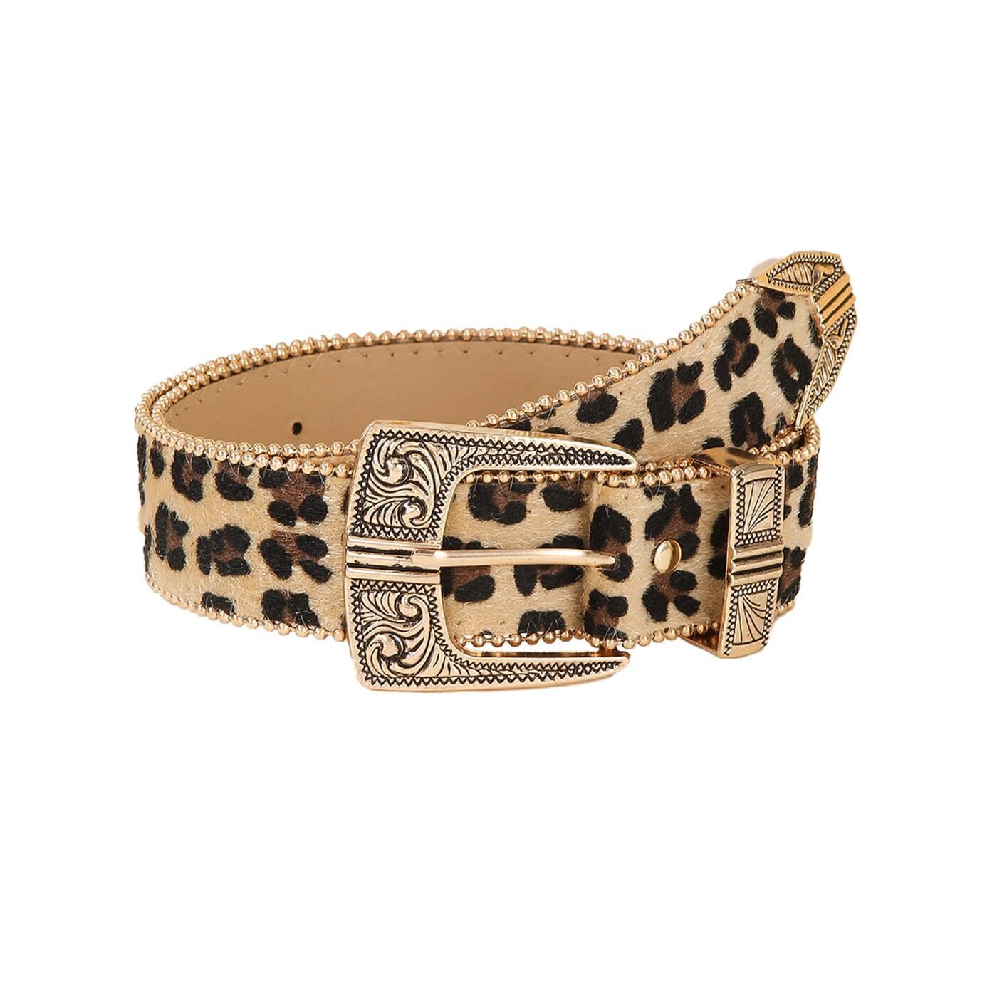 5243 Women Leopard Print Belts For Pants Jeans Western Belt With Vintage